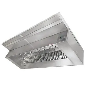 Captive Aire 10' L 430 Stainless Steel Make-Up Air Hood (Complete) with 2 Fans and Optional Fire System