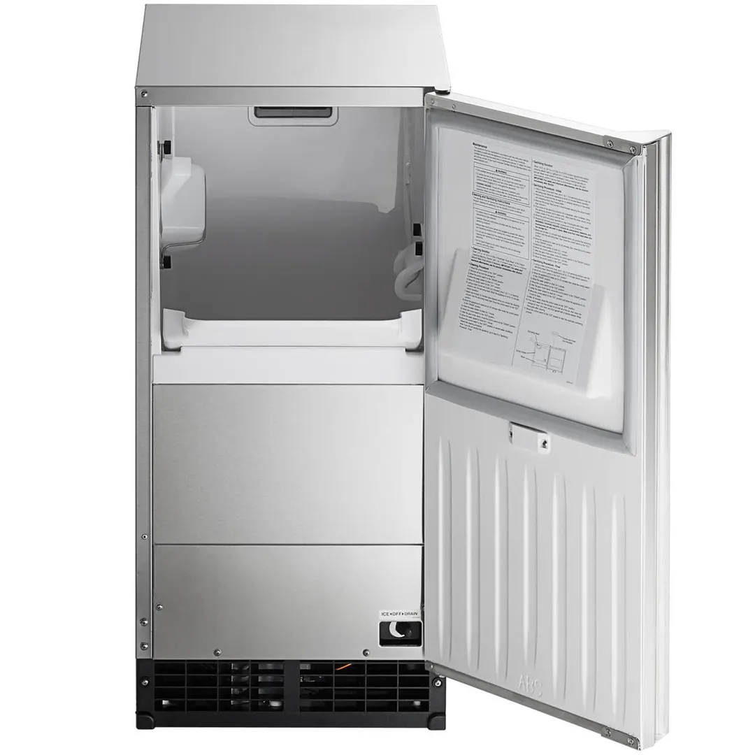 Hoshizaki AM-50BAJ-ADDS 15" Air Cooled Full Cube 55 lb Undercounter Ice Machine with 22 lb Bin, ADA