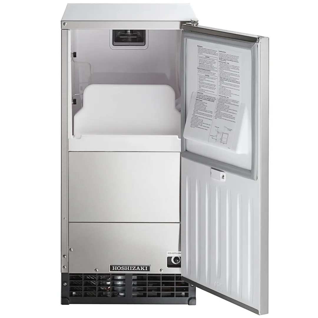 Hoshizaki C-80BAJ-DS 15" Air Cooled Nugget 80 lb Undercounter Ice Machine with 22 lb Bin, Outdoor