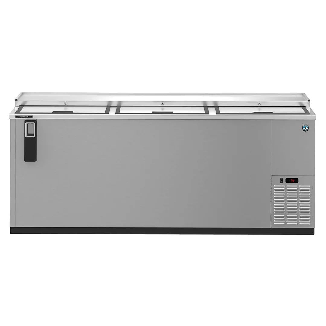 Hoshizaki CC80-S 80" Three Section Stainless Steel Horizontal Bottle Cooler, 24.67 cu. ft.