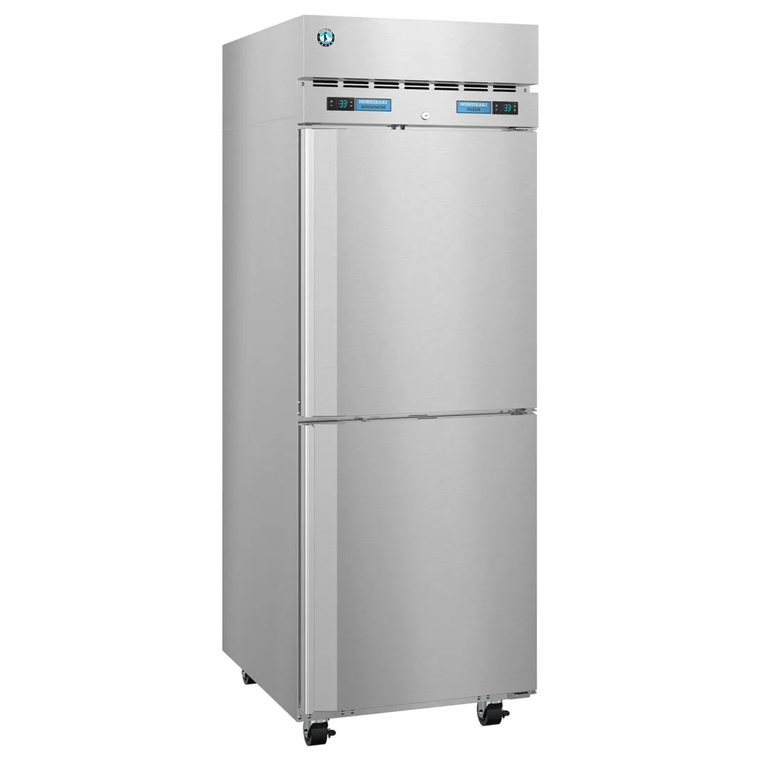 Hoshizaki DT1A-HS 27" 1-Section Reach-In Refrigerator Freezer Combo w/ 2 Half Solid Doors, Steelheart Series