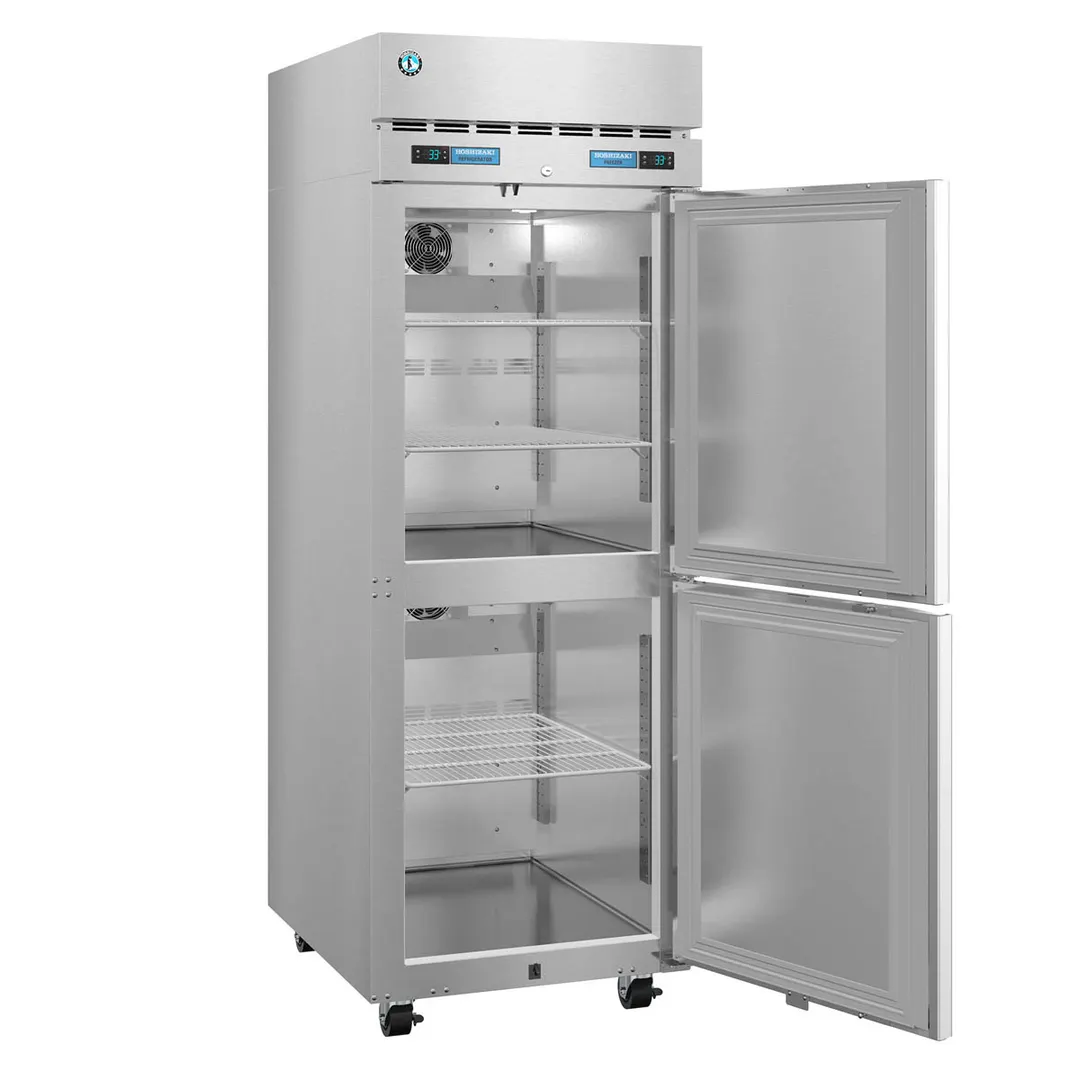 Hoshizaki DT1A-HS 27" 1-Section Reach-In Refrigerator Freezer Combo w/ 2 Half Solid Doors, Steelheart Series