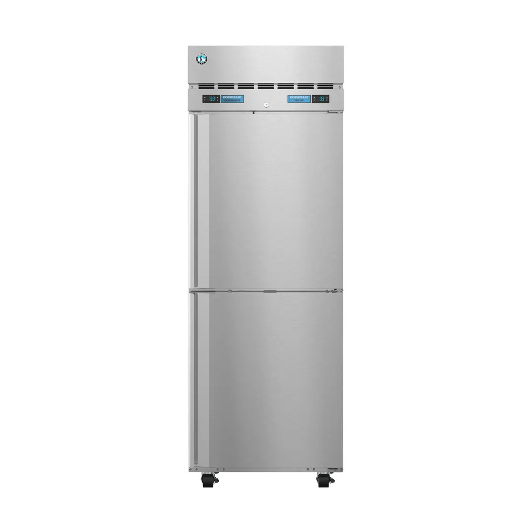 Hoshizaki DT1A-HS 27" 1-Section Reach-In Refrigerator Freezer Combo w/ 2 Half Solid Doors, Steelheart Series