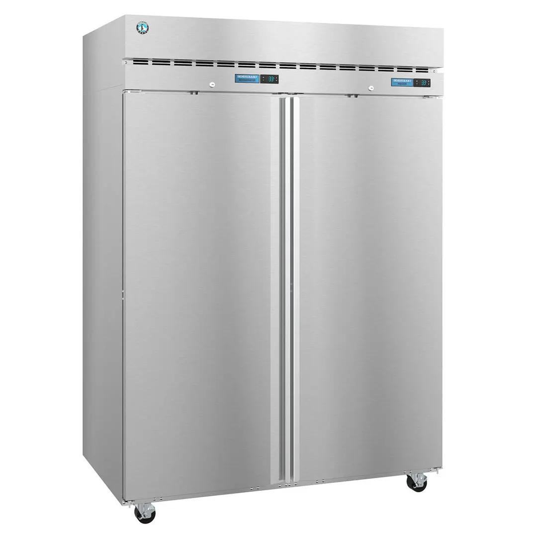 Hoshizaki DT2A-FS 55" 2-Section Reach-In Refrigerator Freezer Combo w/ 2 Solid Doors, Steelheart Series