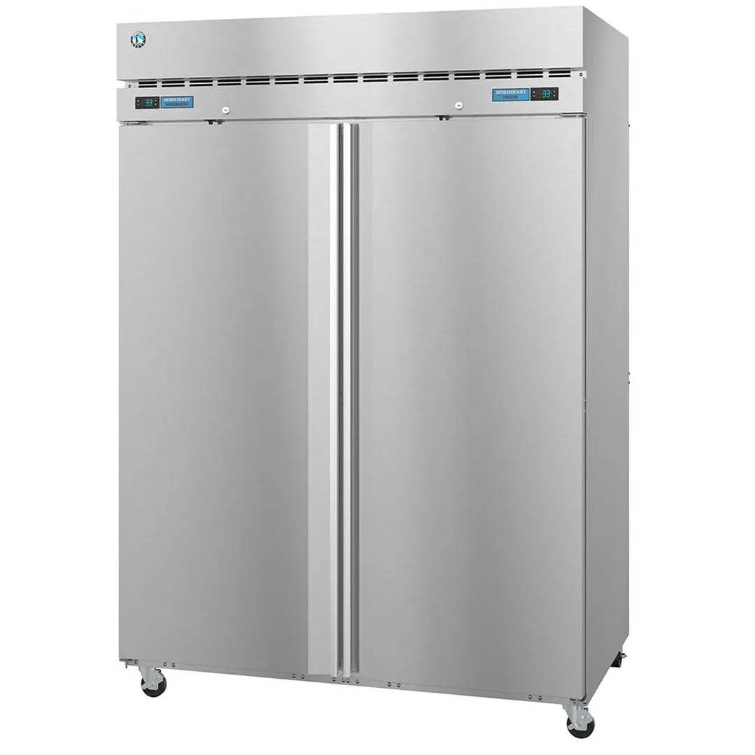 Hoshizaki DT2A-FS 55" 2-Section Reach-In Refrigerator Freezer Combo w/ 2 Solid Doors, Steelheart Series