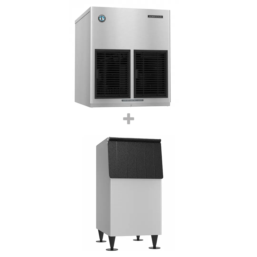 Hoshizaki F-801MAJ/B-300SF Air Cooled Flake 751 lb Ice Machine with Bin, 300 lb Storage