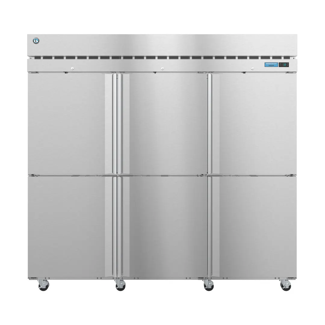 Hoshizaki F3A-HS 82" Three Section Reach-In Freezer w/ 6 Half Solid Doors, Top Mount, 79 cu. ft.