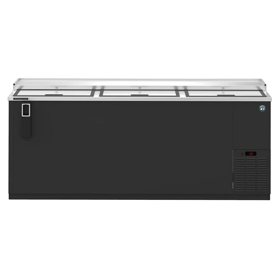 Hoshizaki CC80 80" Three Section Black Horizontal Bottle Cooler, 24.67 cu. ft.