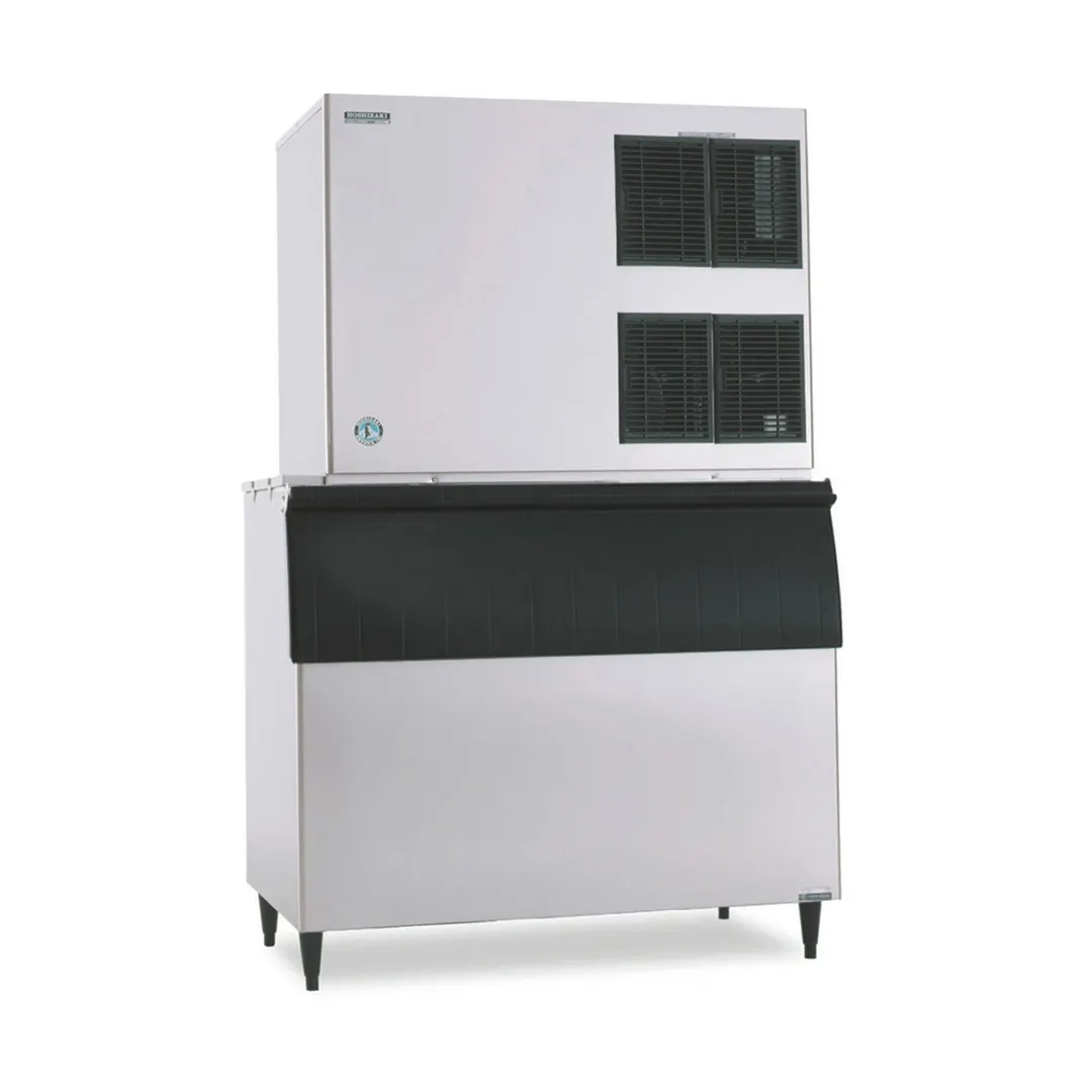 Hoshizaki KM-1900SWJ/B-1500SS Water Cooled Crescent 1880 lb Ice Machine with Bin, 1500 lb Storage