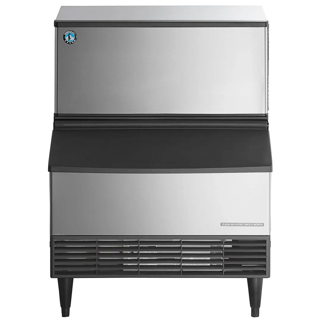 Hoshizaki KM-301BWJ 30" Water Cooled Crescent 285 lb Undercounter Ice Machine with 100 lb Bin, ADA