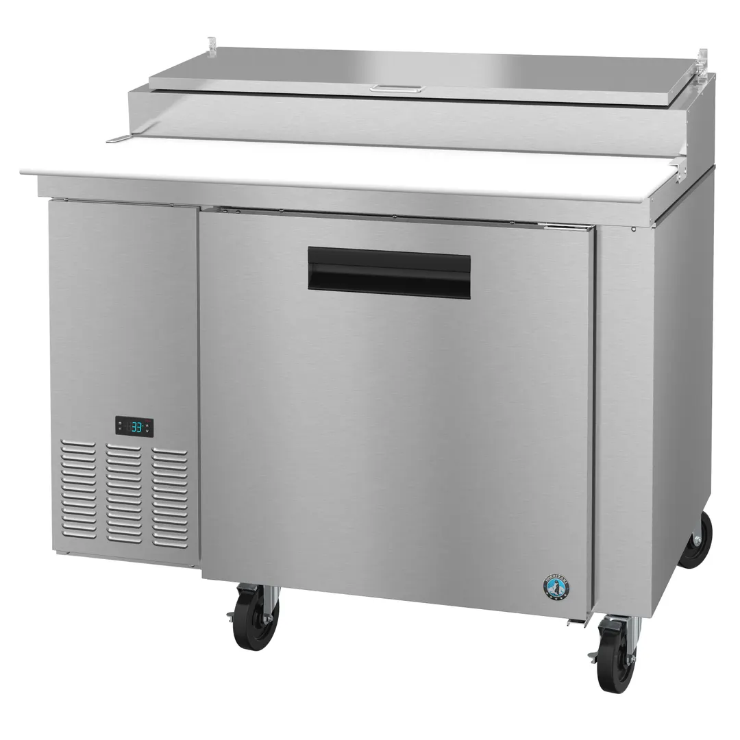 Hoshizaki PR46B 46" 1-Section Refrigerated Pizza Prep Table w/ 1 Door, (6) 1/3 Size Pans