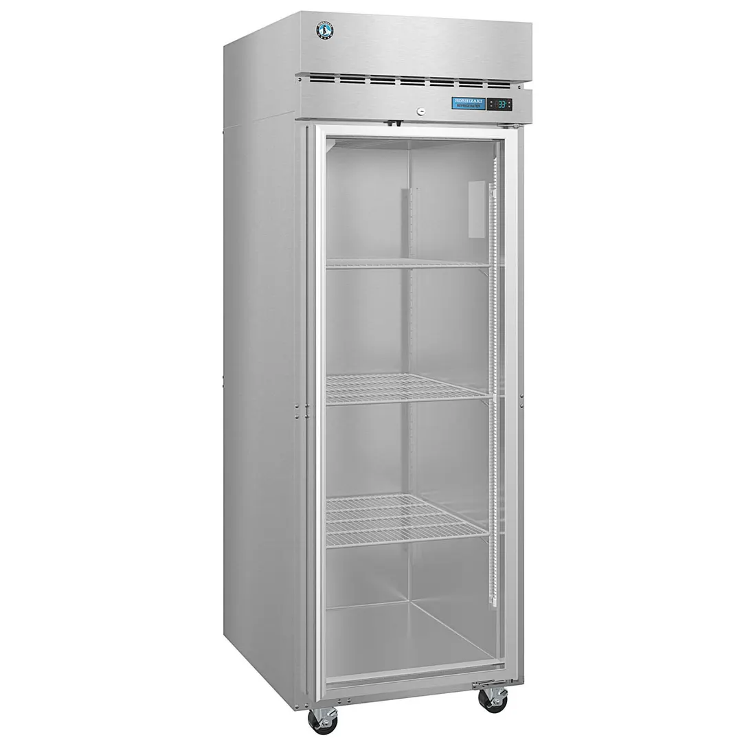Hoshizaki PT1A-FG-FG 1-Section Pass-Thru Refrigerator w/ 2 Glass Full Doors, Top Mount, Stainless Steel, 24 cu. ft.