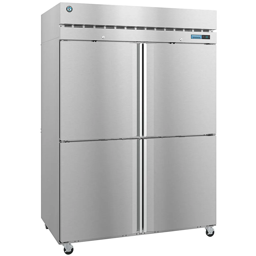 Hoshizaki PT2A-HS-HS 2-Section Pass-Thru Refrigerator w/ 8 Solid Half Doors, Top Mount, Stainless Steel, 53 cu. ft.