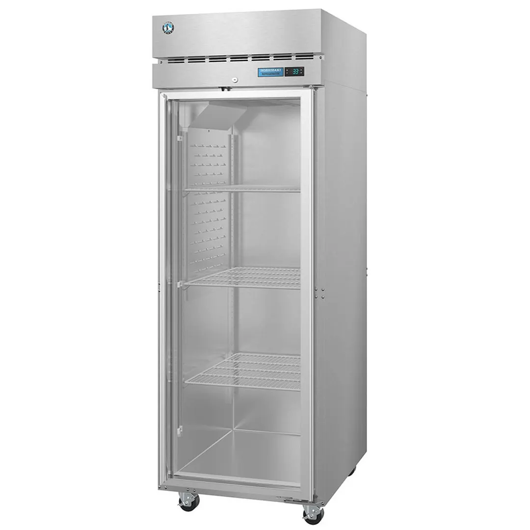 Hoshizaki R1A-FG 27" 1-Section Reach-In Refrigerator w/ Glass Door, Top Mounted, Stainless Steel, 23 cu. ft.