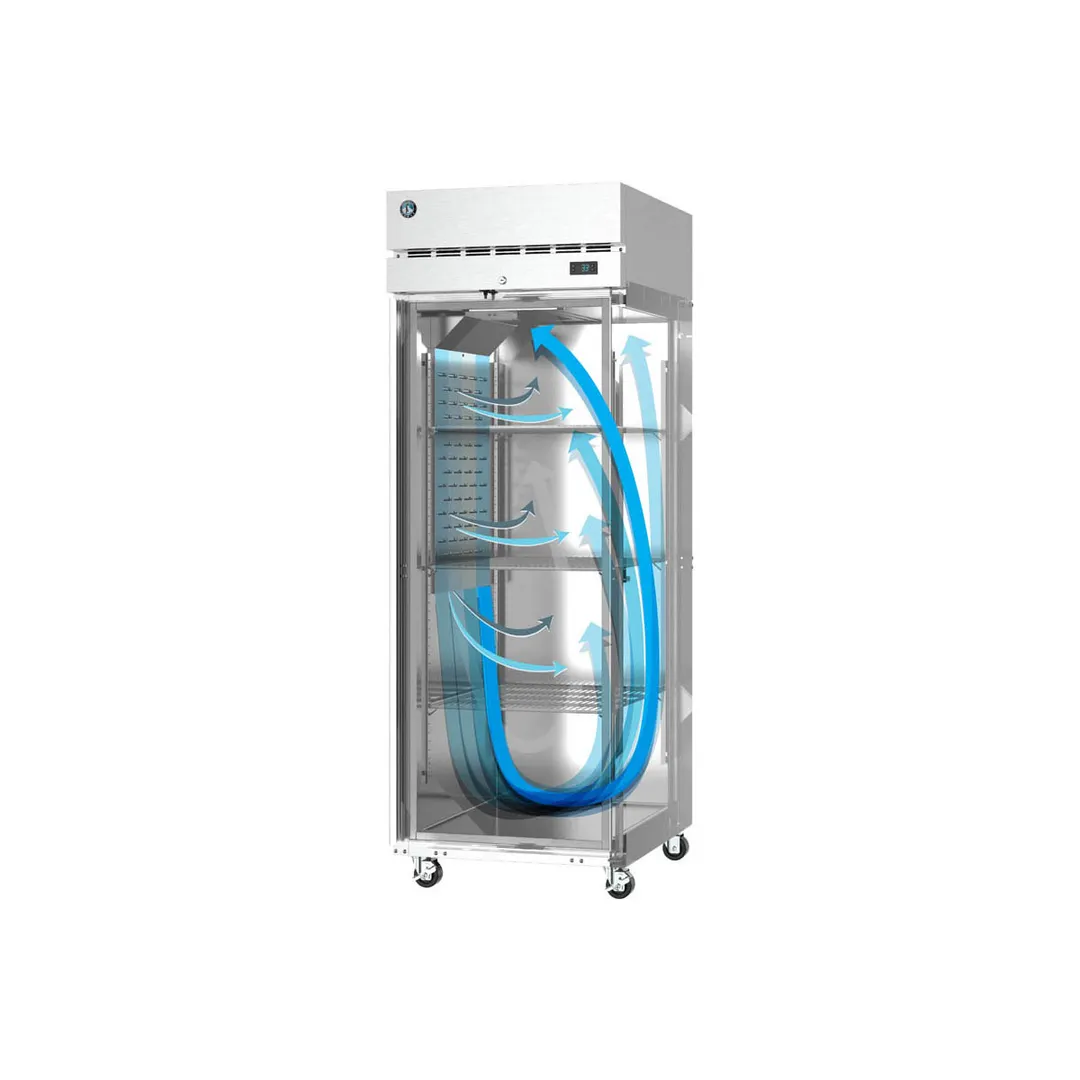 Hoshizaki R1A-HSL 27" 1-Section Reach-In Refrigerator w/ Left Hinged Half Solid Door, All Stainless Steel, 23 cu. ft.