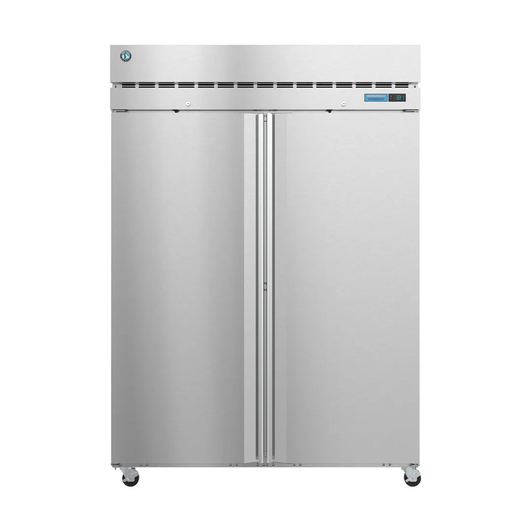 Hoshizaki R2A-FS 55" 2-Section Reach-In Refrigerator w/ 2 Solid Full Doors, Top Mounted, Stainless Steel, 50 cu. ft.