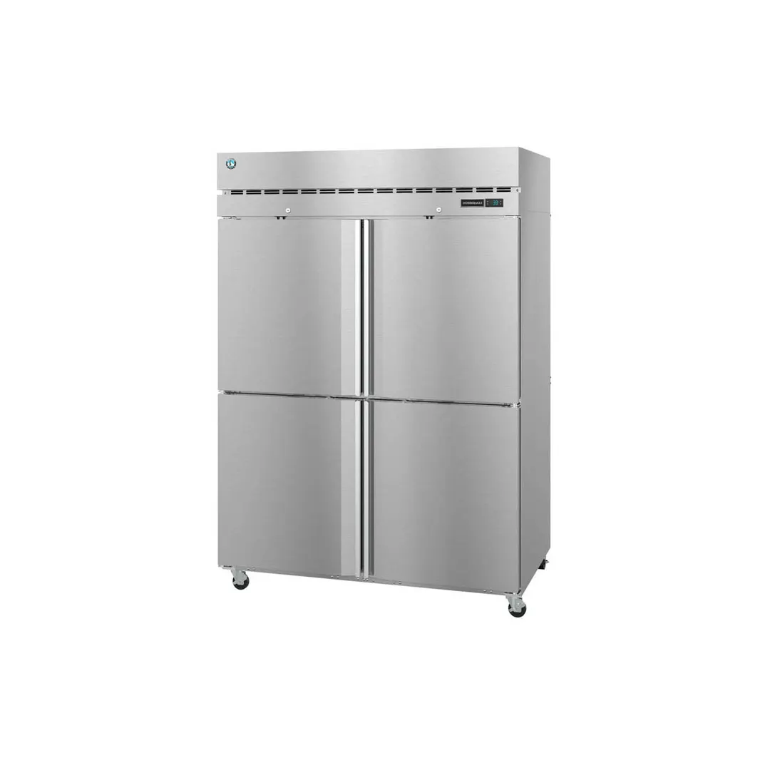 Hoshizaki R2A-HS 55" 2-Section Reach-In Refrigerator w/ 4 Solid Half Doors, Top Mounted, Stainless Steel, 50 cu. ft.