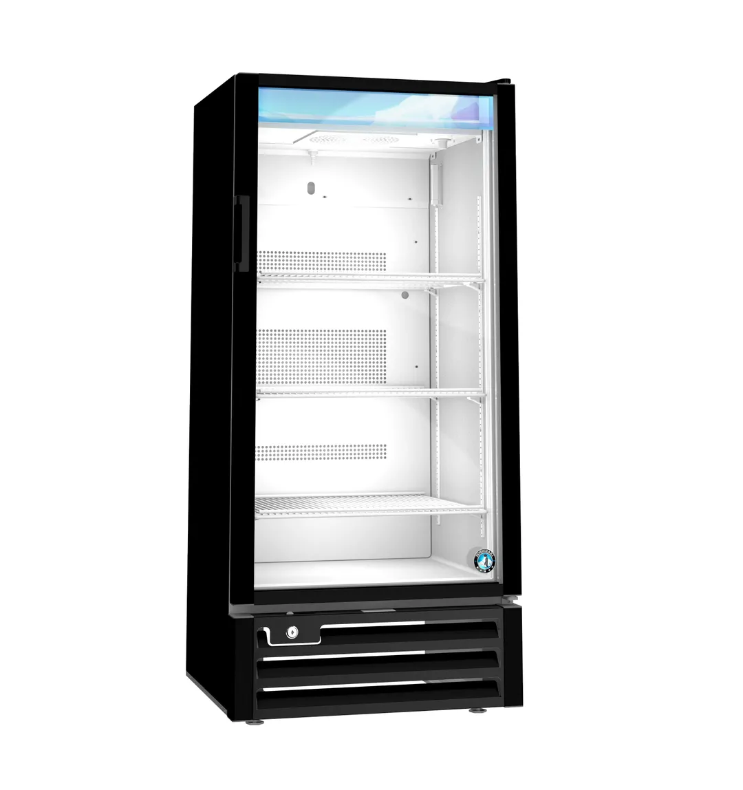 Hoshizaki RM-10-HC-BLK - 25" Black Glass Door Merchandiser, 8.75 cu ft, Bottom‑Mount, LED, ENERGY STAR®