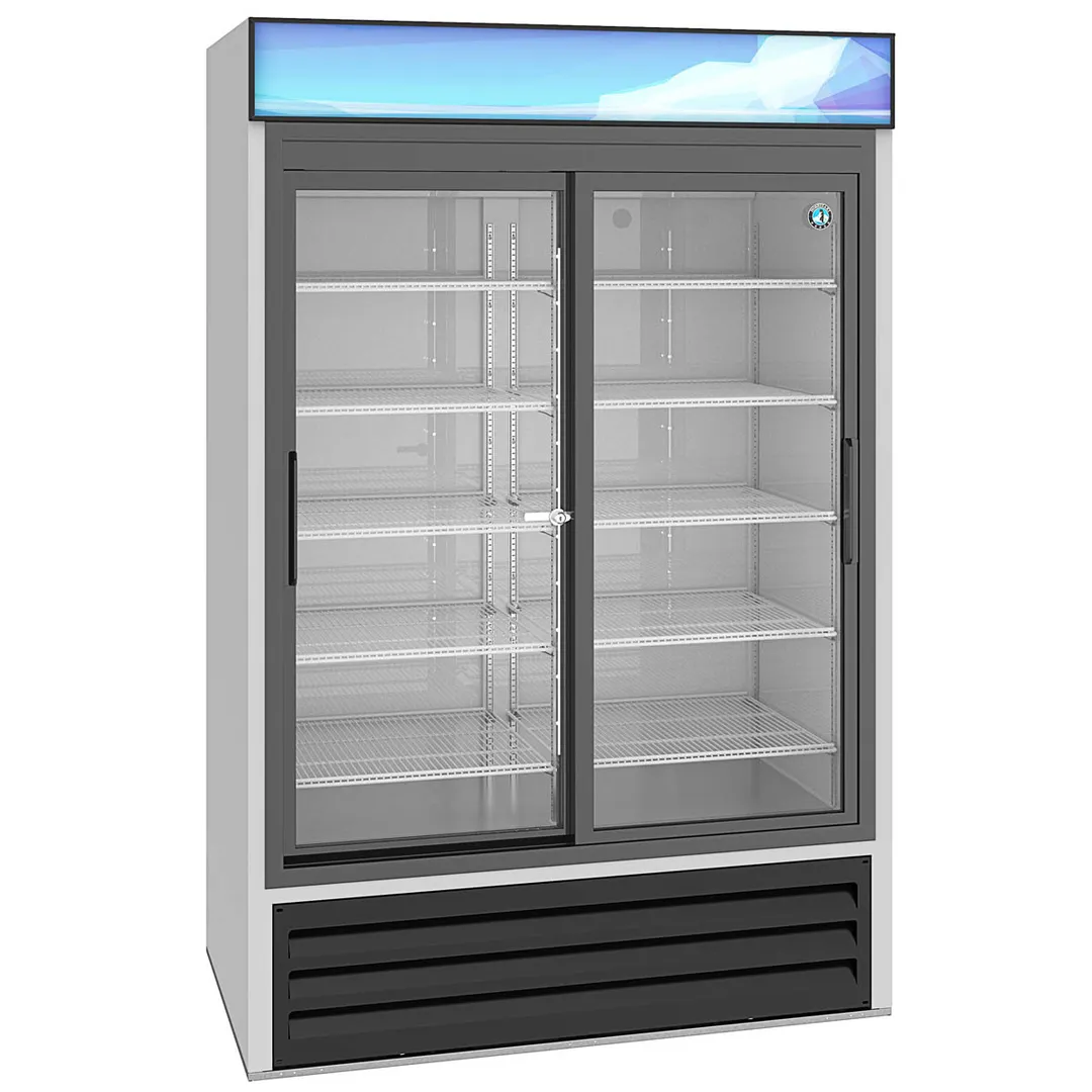 Hoshizaki RM-45-SD-HC 51" 2-Section Sliding Glass Door Refrigerated Merchandiser, 38.26 cu. ft.