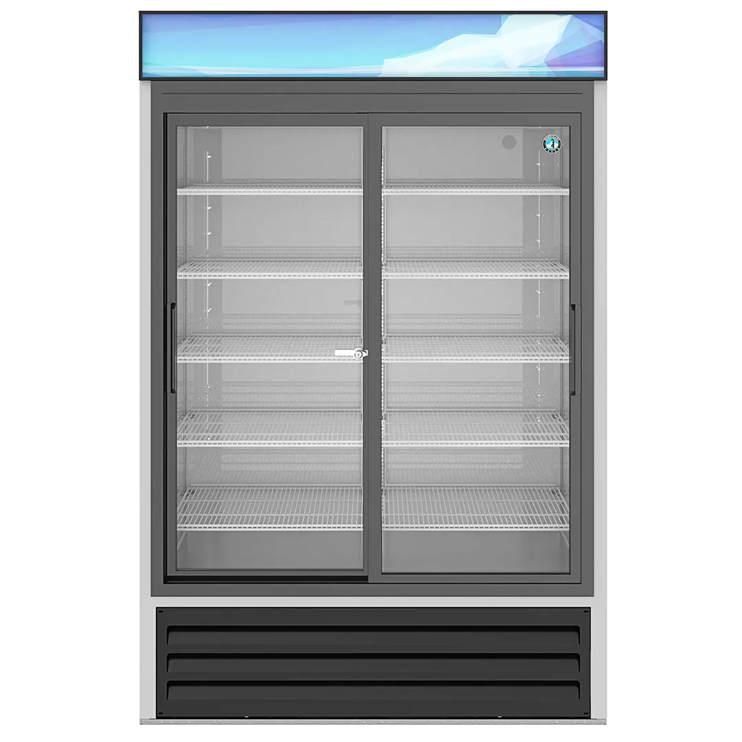 Hoshizaki RM-45-SD-HC 51" 2-Section Sliding Glass Door Refrigerated Merchandiser, 38.26 cu. ft.