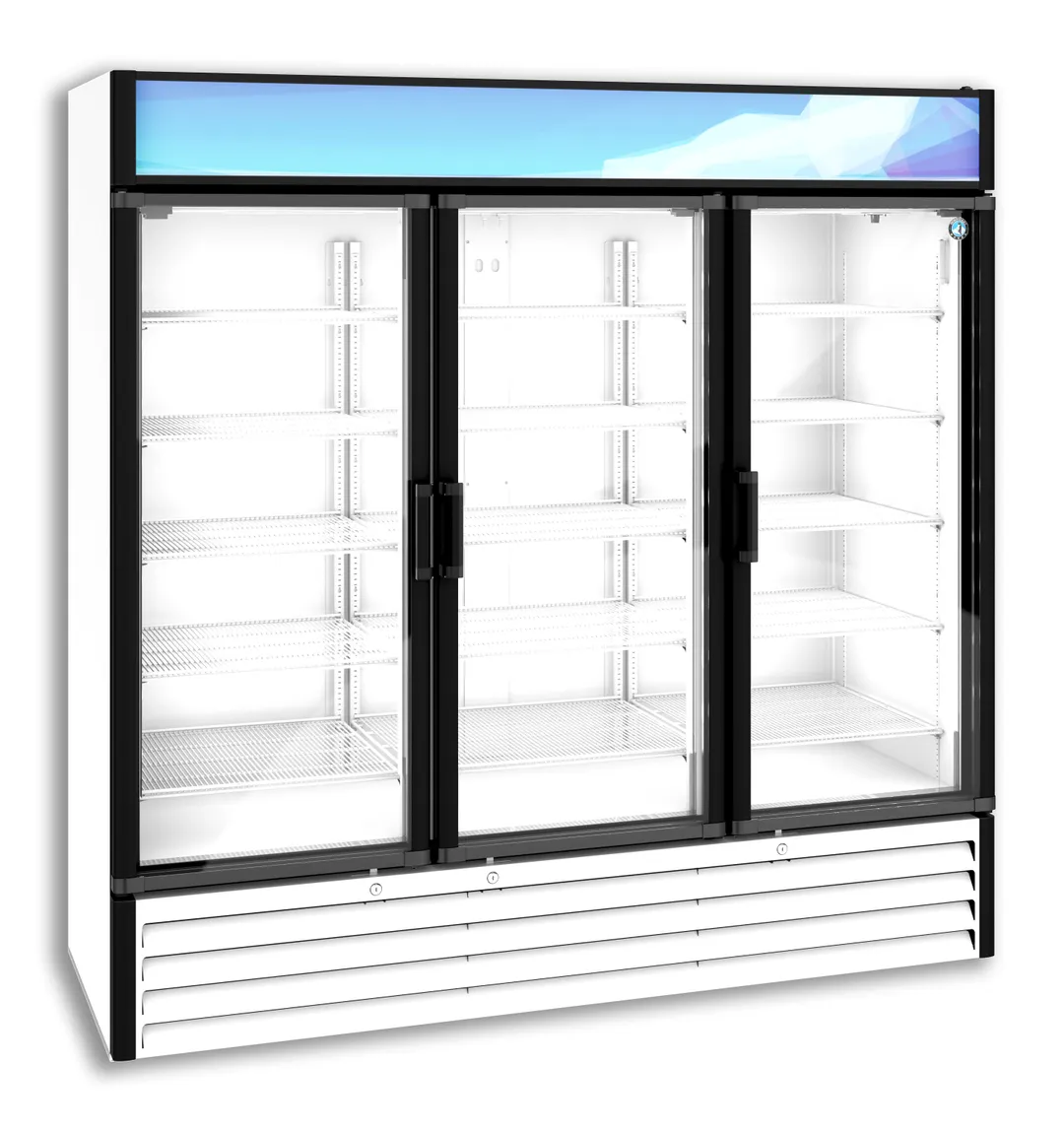 Hoshizaki RM-65-HC-WHT 78" 3‑Section Refrigerator, 56.04 cu ft, White Aluminum, Lighting, Controller