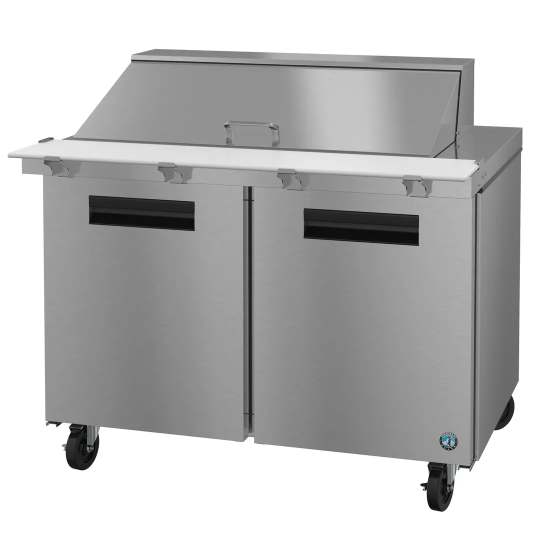 Hoshizaki SR48B-18M 48" Two Section Mega Top Sandwich / Salad Prep Table w/ 2 Doors, 18 Pans