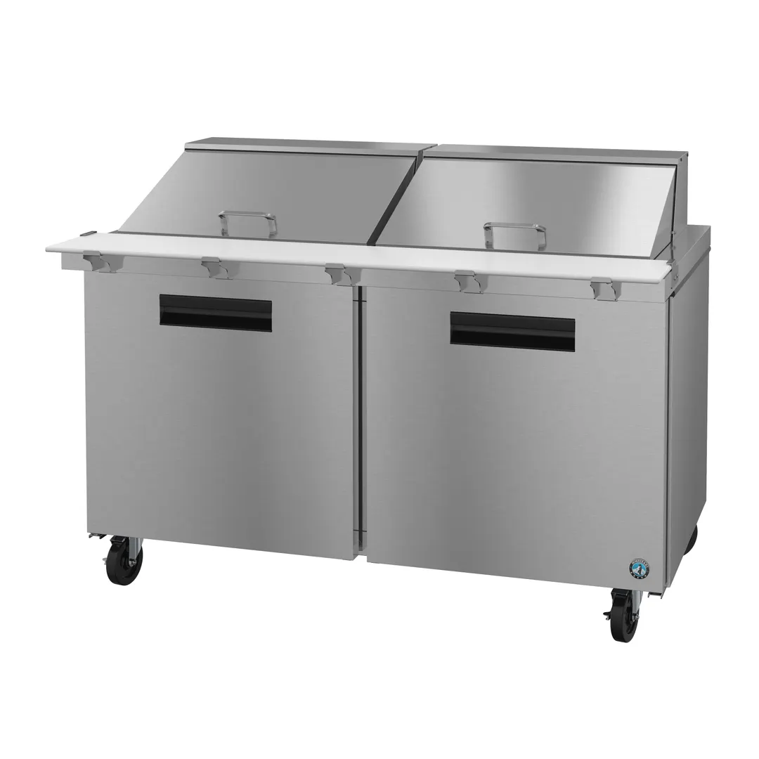 Hoshizaki SR60B-24M 60" Two Section Mega Top Sandwich / Salad Prep Table w/ 2 Doors, 24 Pans