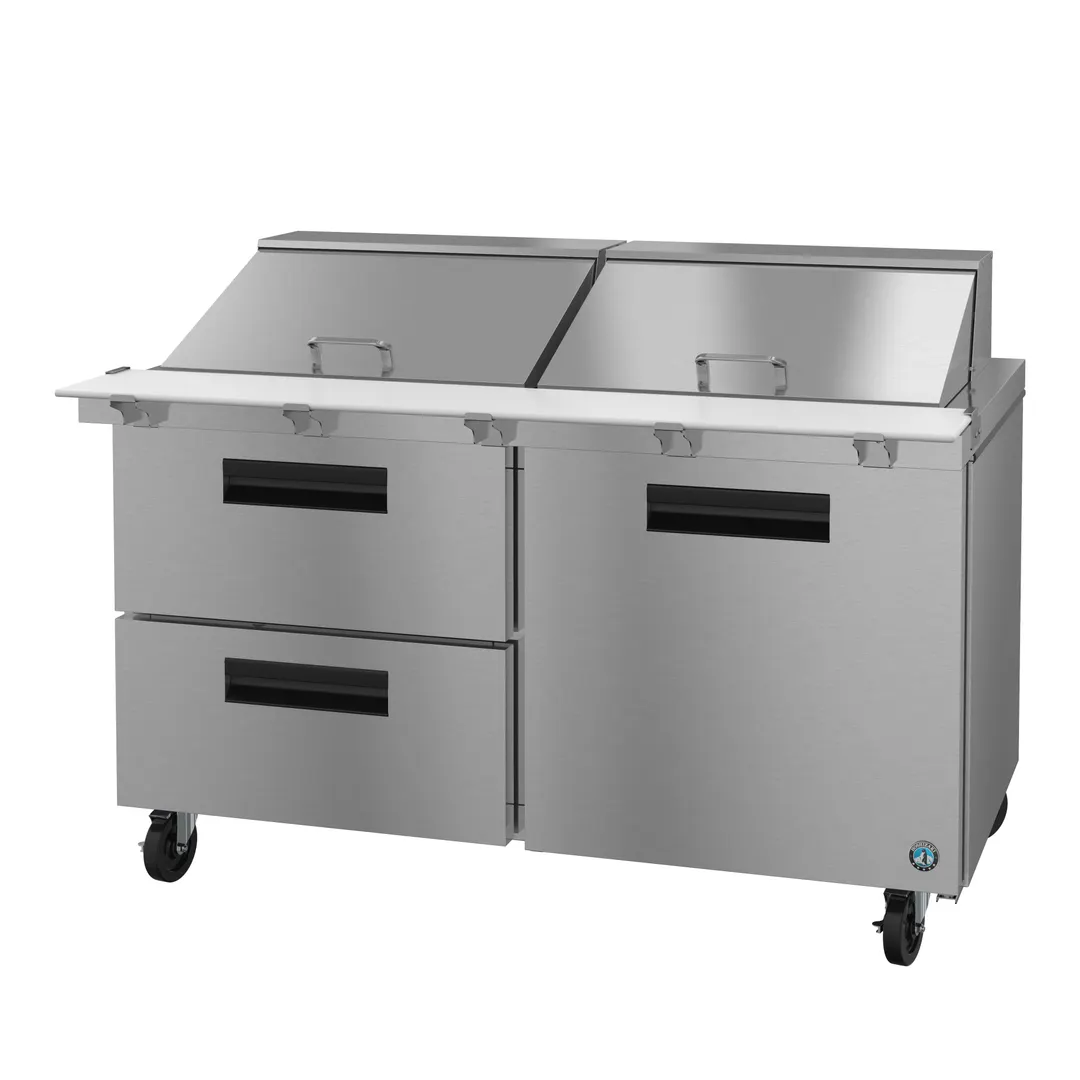 Hoshizaki SR60B-24MD2 60" Mega Top Sandwich / Salad Prep Table w/ 2 Drawers & 1 Door, 24 Pans