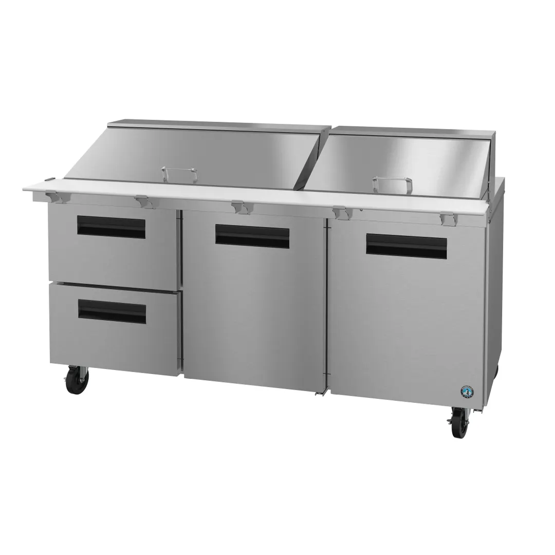 Hoshizaki SR72B-30MD2 72" Mega Top Sandwich / Salad Prep Table w/ 2 Drawers & 2 Doors, 30 Pans