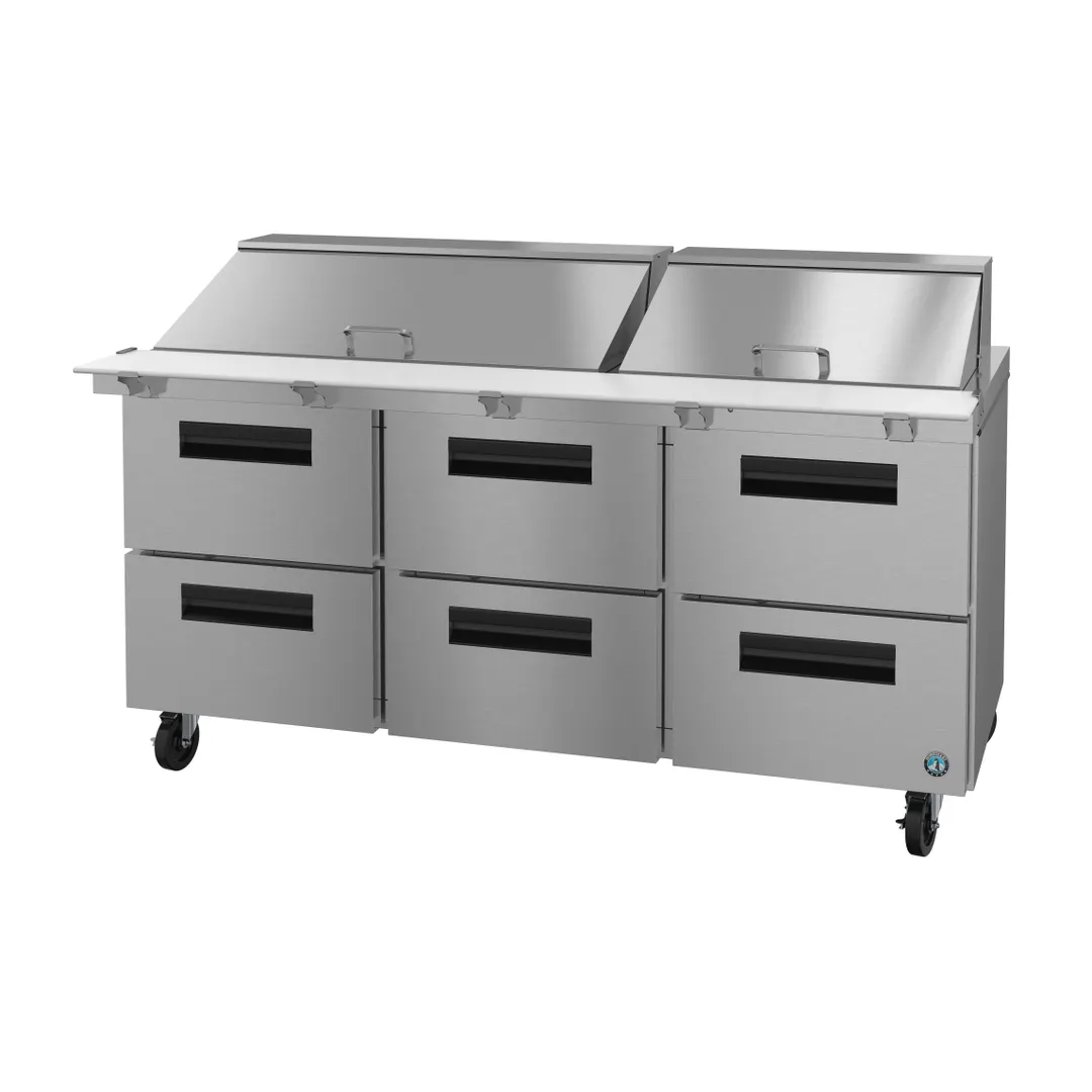 Hoshizaki SR72B-30MD6 72" Mega Top Sandwich / Salad Prep Table w/ 6 Drawers, 30 Pans