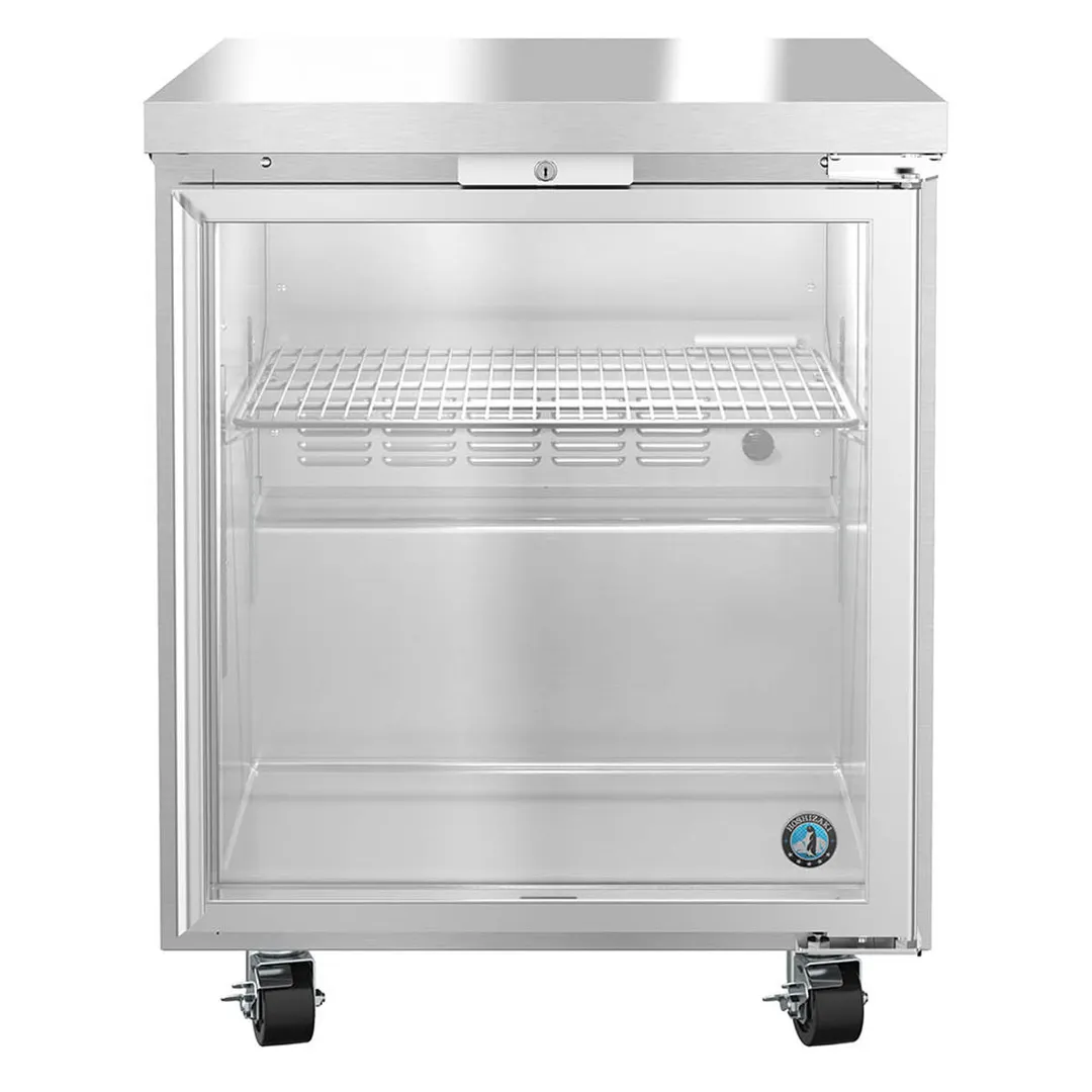 Hoshizaki UF27A-GLP01 27" One Section Undercounter Freezer w/ 1 Glass Door, 7.21 cu. ft.