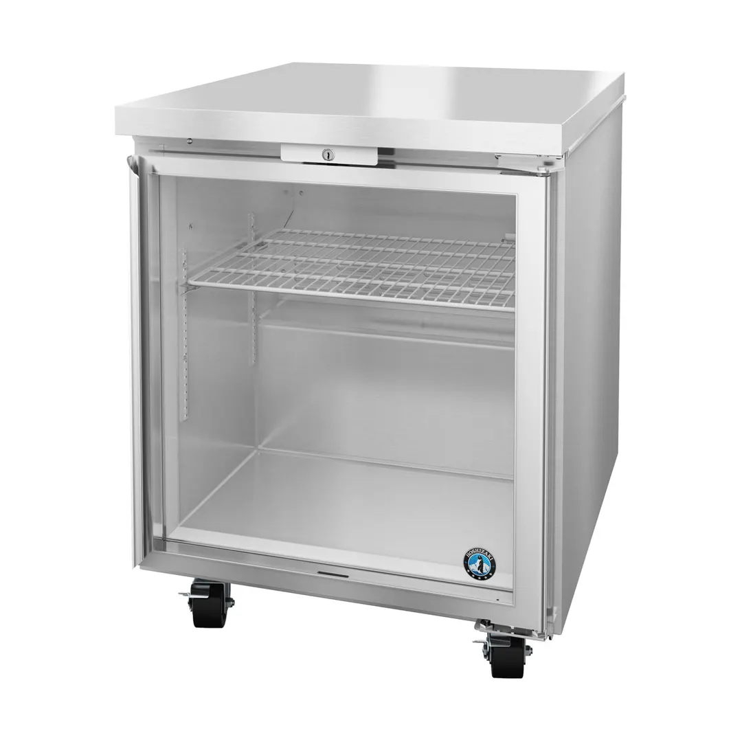 Hoshizaki UF27A-GLP01 27" One Section Undercounter Freezer w/ 1 Glass Door, 7.21 cu. ft.