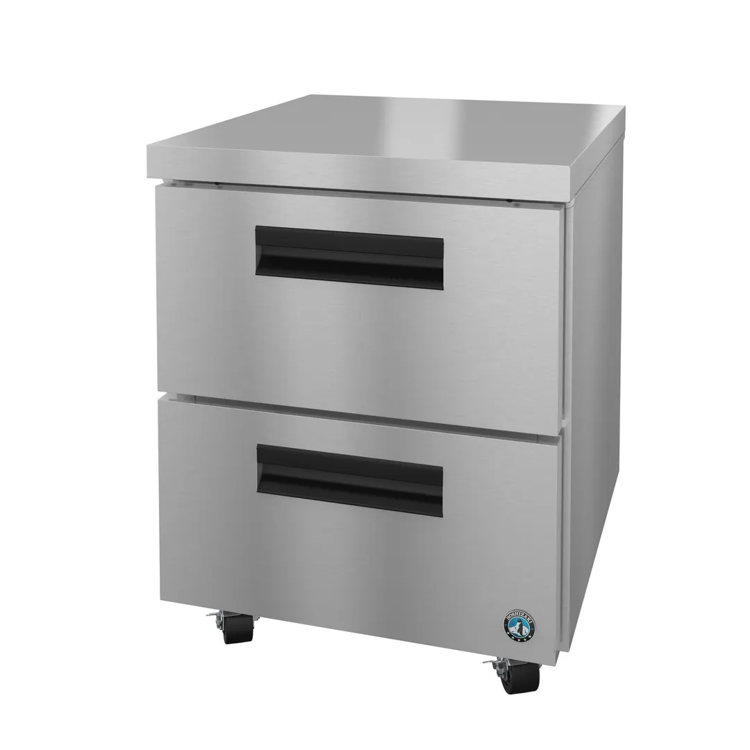 Hoshizaki UF27B-D2 27" 1-Section Steelheart Series Undercounter Freezer w/ 2 Drawers, 7.2 cu. ft.