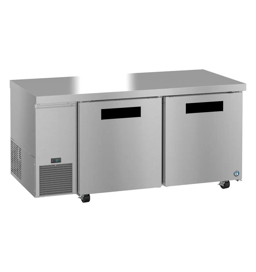 Hoshizaki ULR67B 67" Two Solid Door Undercounter Refrigerator, Stainless Steel, 19.97 cu. ft.