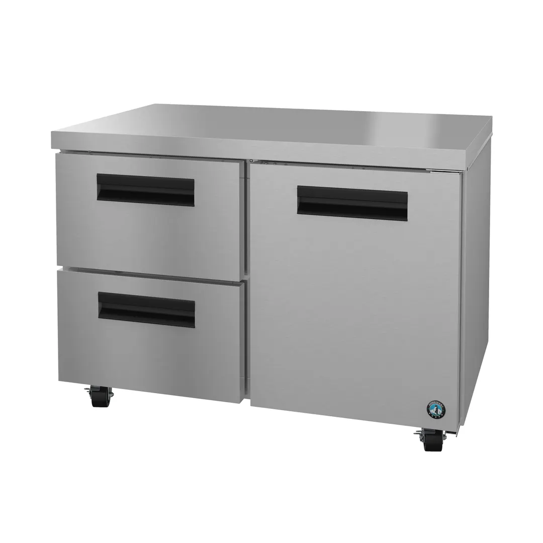 Hoshizaki UR48B-D2 48" 2-Section Undercounter Refrigerator w/ 1 Door & 2 Drawers, 13.6 cu. ft.