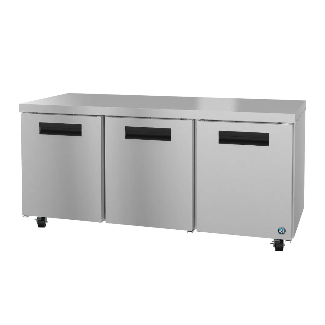 Hoshizaki UR72B-01 72" 3-Section Undercounter Refrigerator w/ 3 Doors, 18 cu. ft.