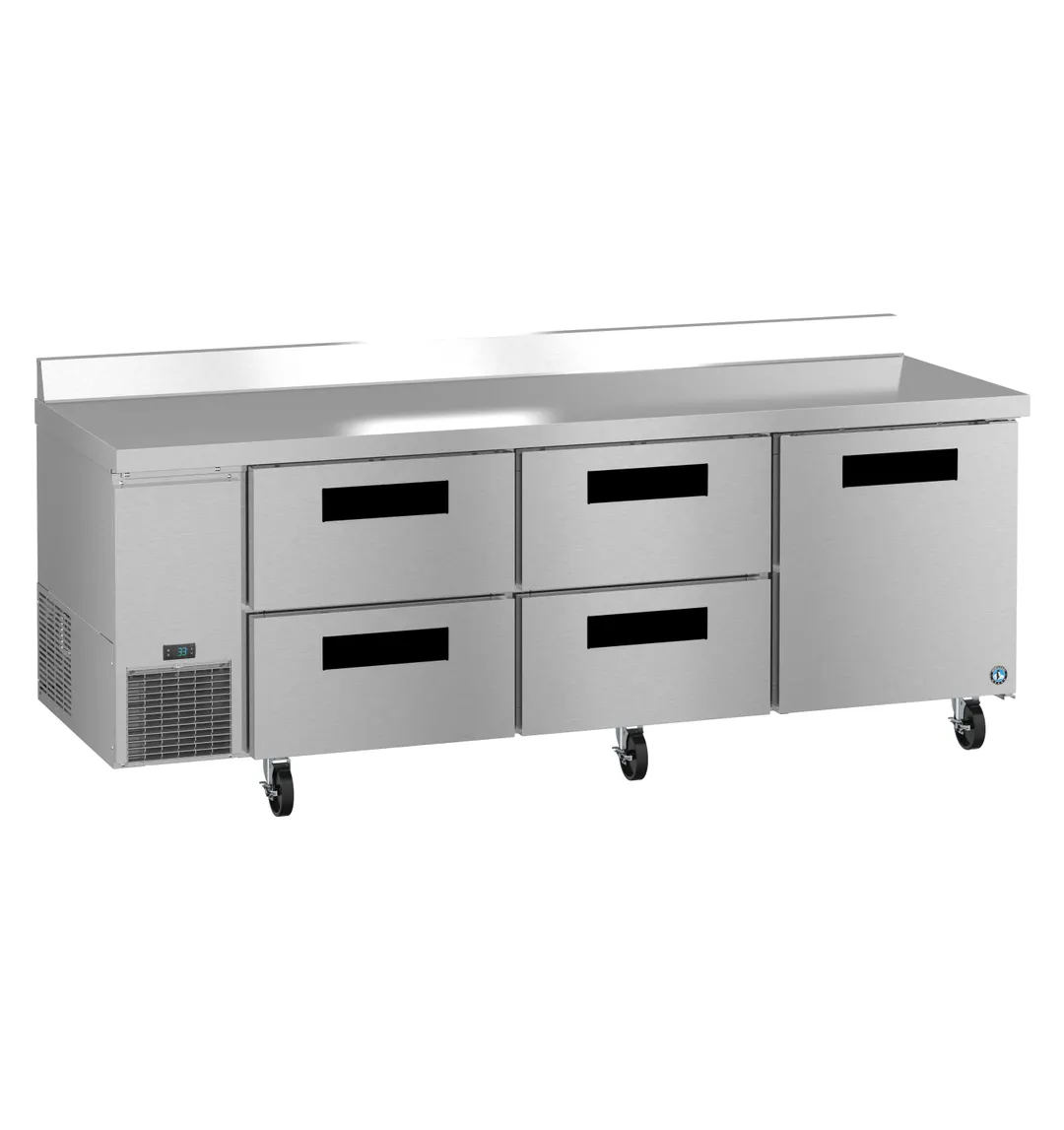 Hoshizaki WLR93B-D4 93" Three Section WorkTop Refrigerator, 4 Drawers, 30.17 cu. ft.