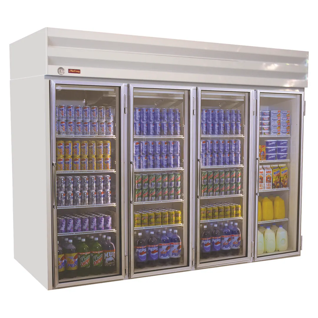 Howard-McCray GF102-FF 103" 4 Glass Door Freezer Merchandiser in White, 102 cu. ft.