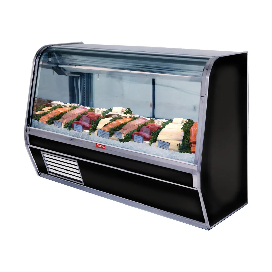 Howard-McCray R-CFS32E-6-BE-LED 74" Flat Refrigerated Seafood Display Case, Remote, Black