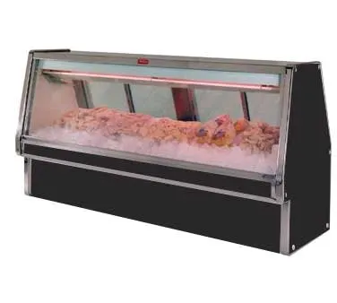 Howard-McCray R-CFS34E-4-BE-LED 53" Flat Refrigerated Seafood Display Case, Remote, Black