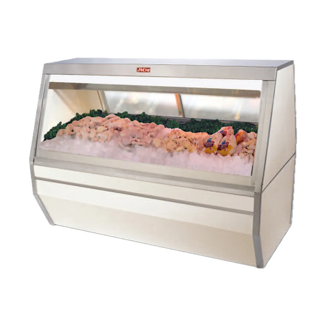 Howard-McCray R-CFS35-4-S-LED 50" Flat Refrigerated Seafood Display Case, Remote, Stainless