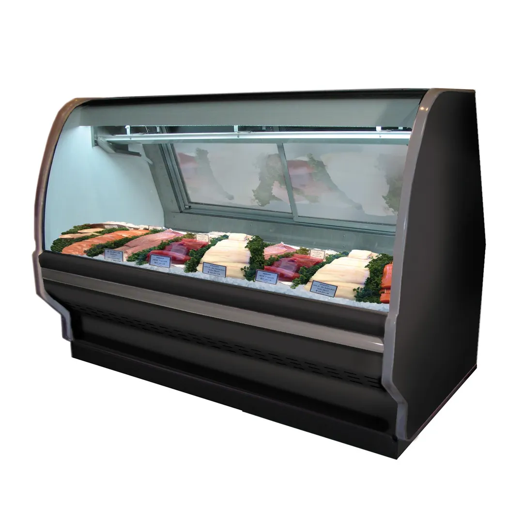 Howard-McCray R-CFS40E-4-S-LED 53" Flat Refrigerated Seafood Display Case, Remote, Stainless