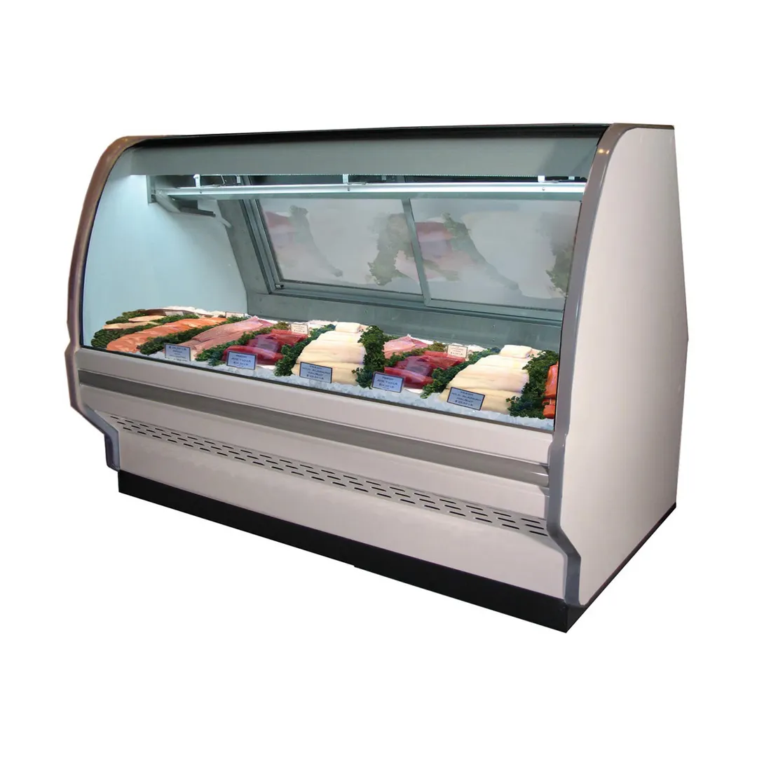 Howard-McCray R-CFS40E-6-LED 77" Flat Refrigerated Seafood Display Case, Remote, White