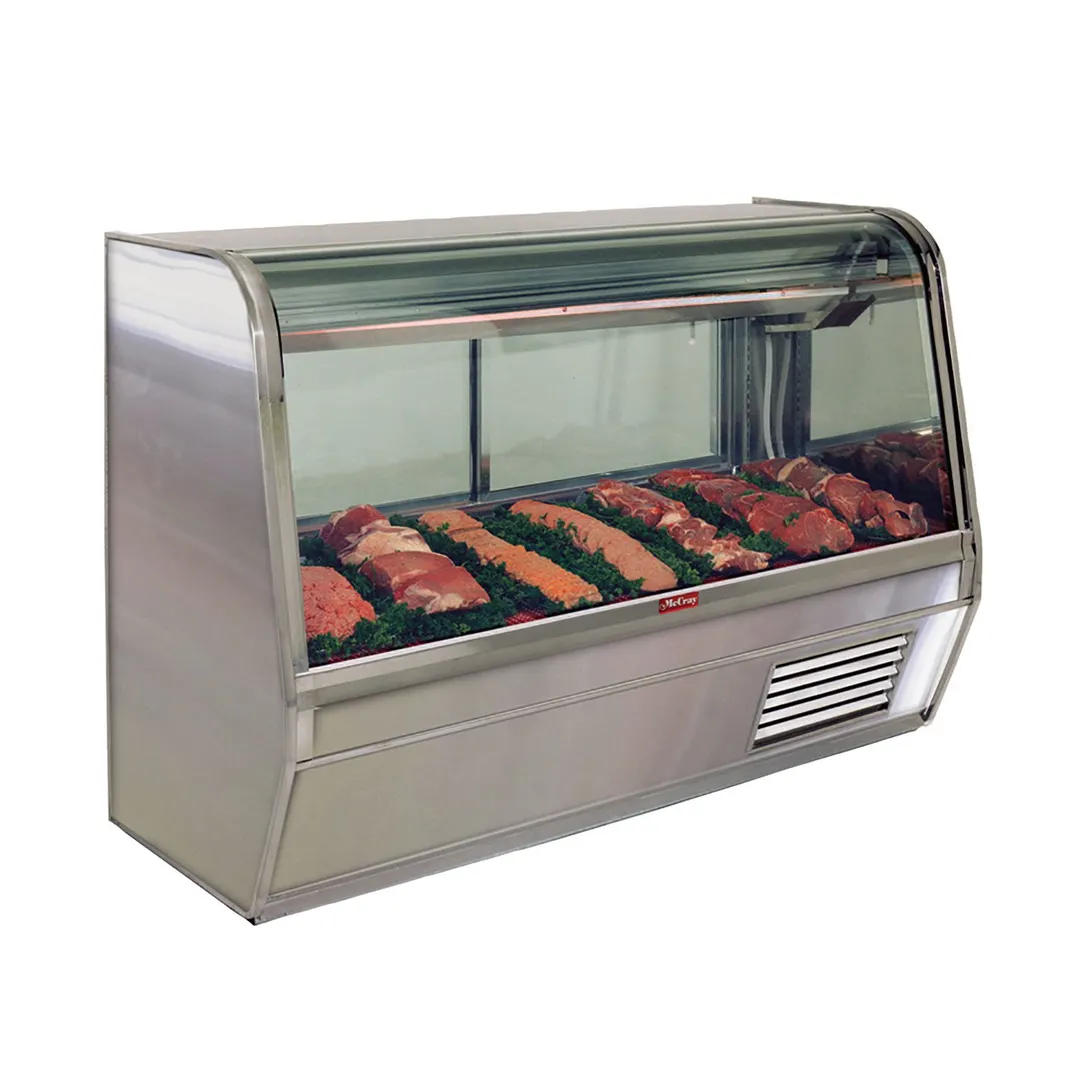 Howard-McCray R-CMS32E-6C-S-LED 74" Single Duty Curved Refrigerated Meat Display Case, Remote