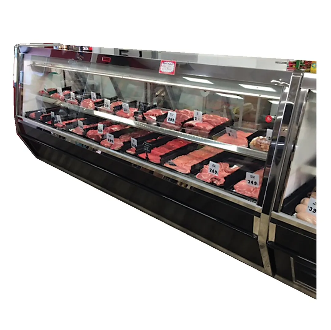 Howard-McCray R-CMS40E-6-BE-LED 77" Single Duty Flat Refrigerated Meat Display Case, Remote