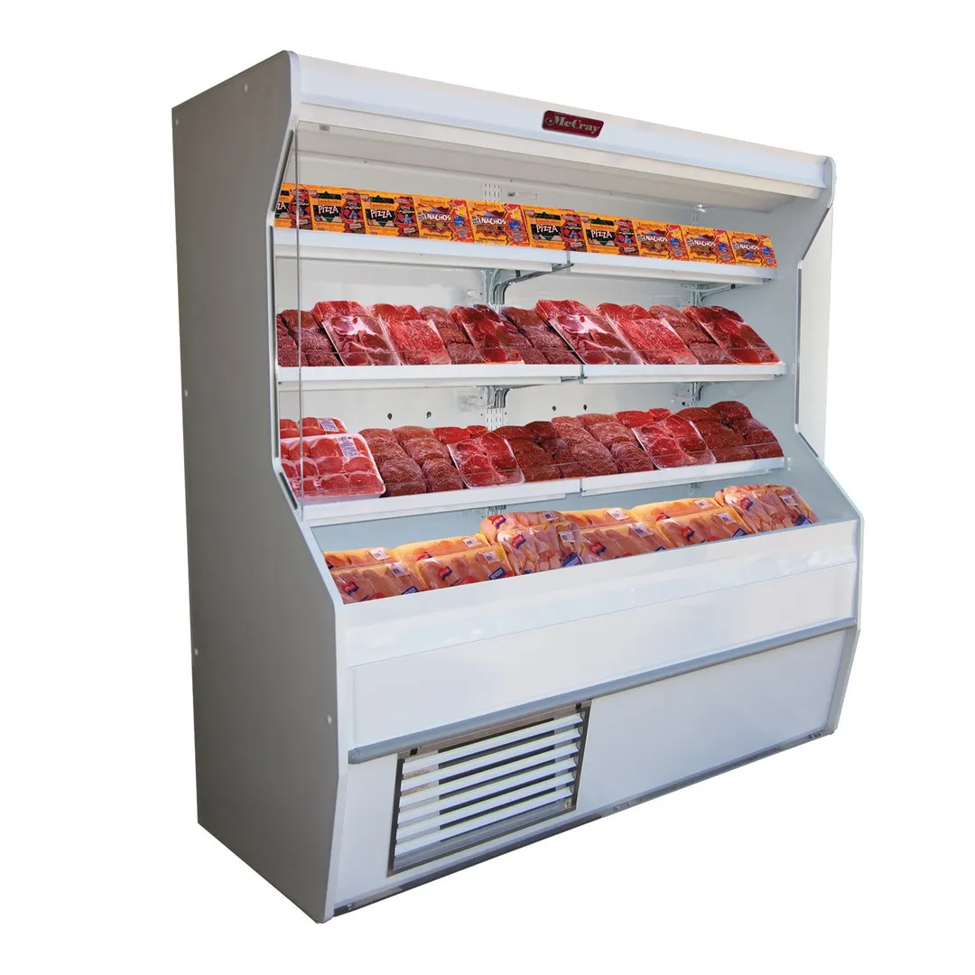 Howard-McCray R-M32E-12-LED 146" Vertical Open Air Curtain Meat Merchandiser in White