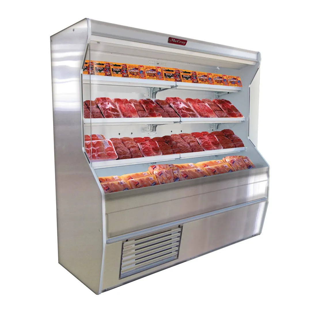 Howard-McCray R-M32E-4-S-LED 50'' Vertical Open Air Curtain Meat Merchandiser, Stainless Steel