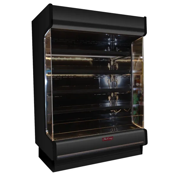 Howard-McCray R-OD35E-6-LB-B 75" Vertical Low-Base Open Air Merchandiser in Black, Remote