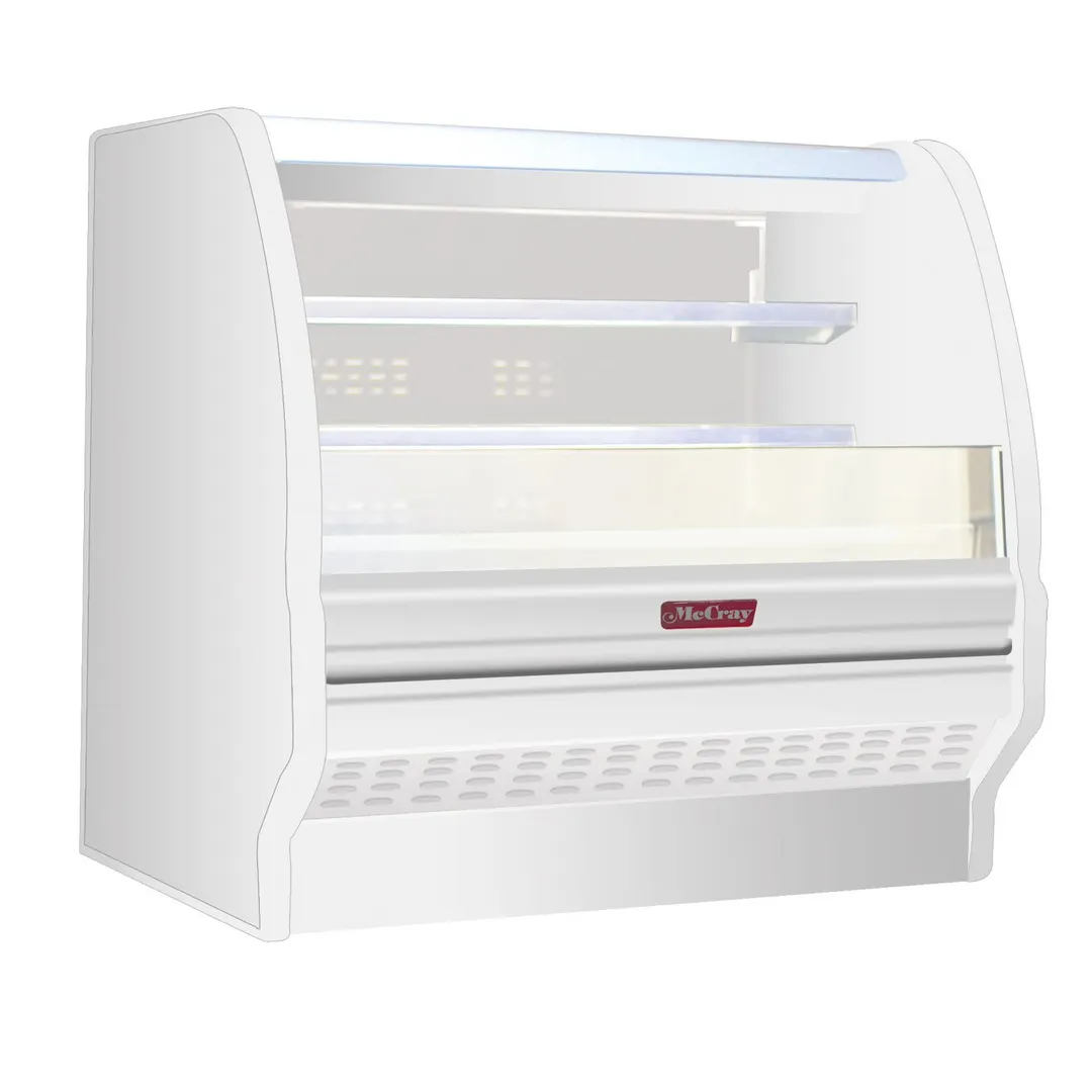 Howard-McCray R-OD40E-3L-LED 39" Horizontal Dairy Curved End Open Merchandiser in White, Remote