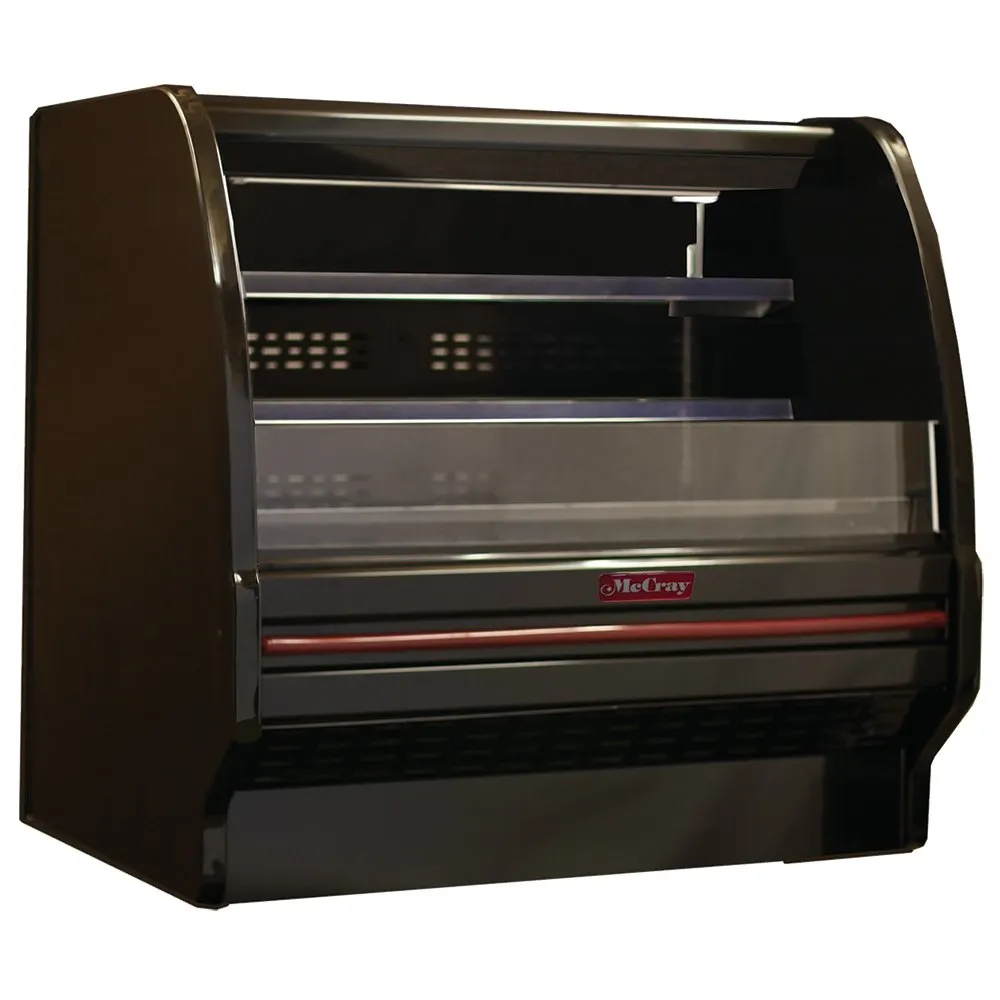 Howard-McCray R-OD40E-6L-B-LED 75" Horizontal Dairy Curved End Open Merchandiser in Black